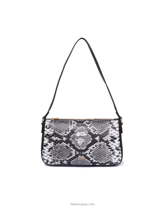 bolso de mano con motivo de serpiente mujer gris 26D801109 A Bathing Ape