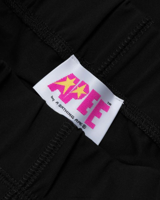 pantalones cortos ajustados mujer negro 26D80941 A Bathing Ape
