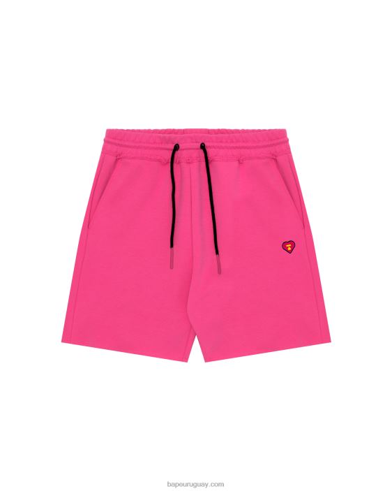 pantalones cortos de chándal mujer rosa 26D801044 A Bathing Ape
