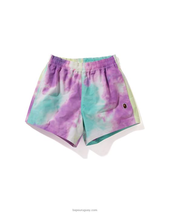 pantalones cortos de un punto con efecto tie dye mujer caso 26D80990 A Bathing Ape