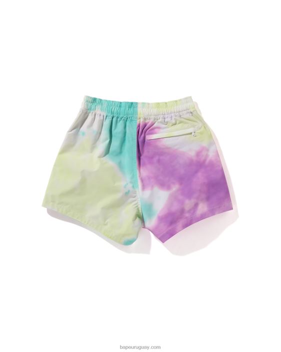 pantalones cortos de un punto con efecto tie dye mujer caso 26D80990 A Bathing Ape