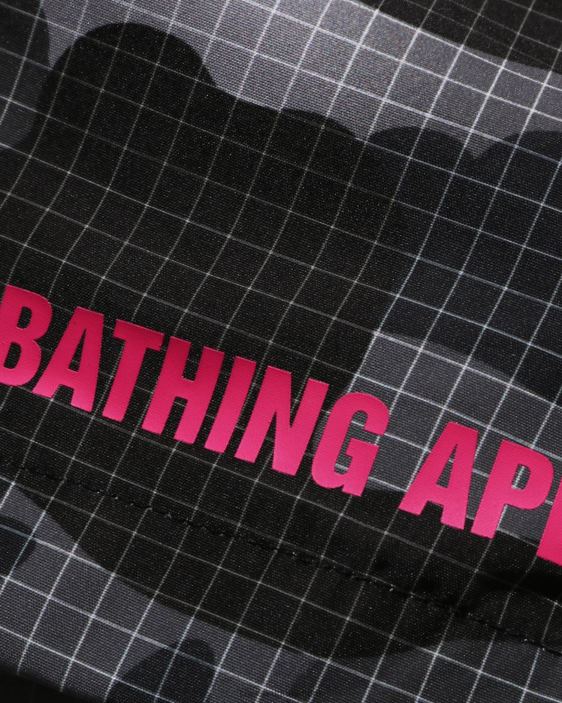 shorts de camuflaje de rejilla mujer negro 26D80899 A Bathing Ape