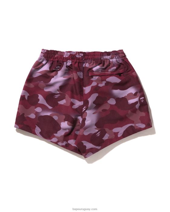 shorts de camuflaje de rejilla mujer rojo ladrillo 26D80898 A Bathing Ape