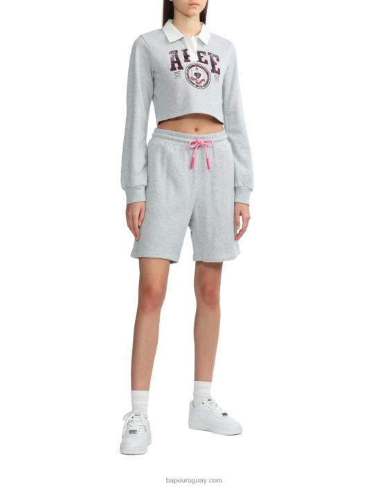 shorts deportivos con logo mujer gris 26D80886 A Bathing Ape