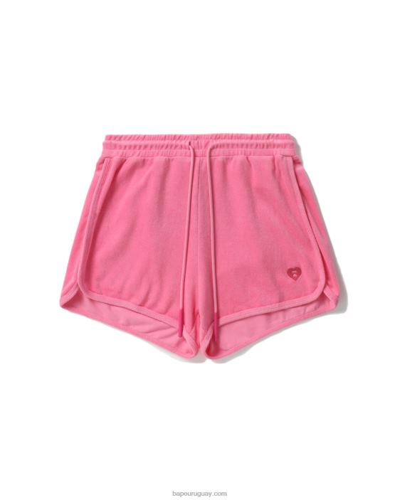 shorts deportivos de toalla mujer rosa 26D80831 A Bathing Ape