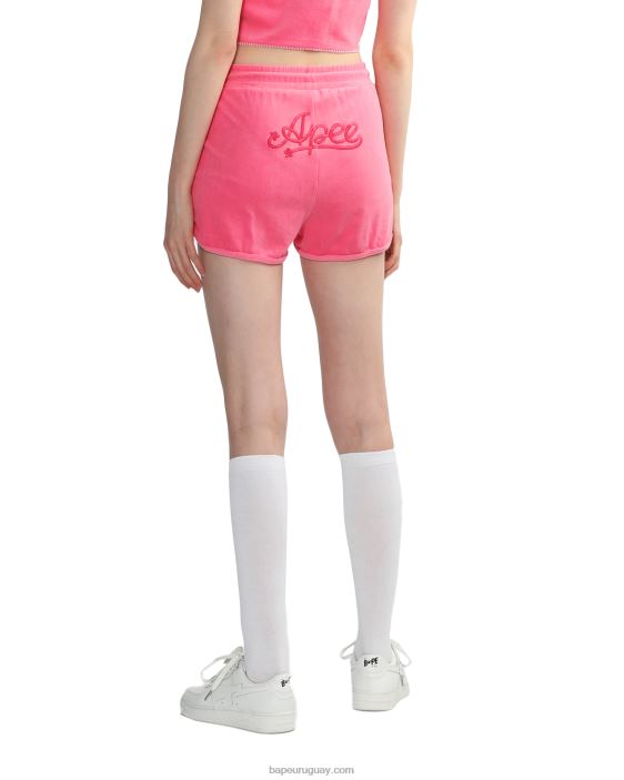 shorts deportivos de toalla mujer rosa 26D80831 A Bathing Ape