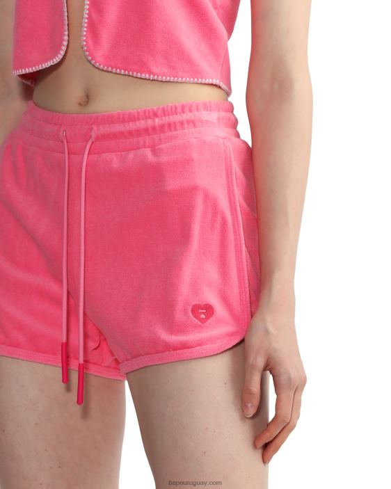 shorts deportivos de toalla mujer rosa 26D80831 A Bathing Ape