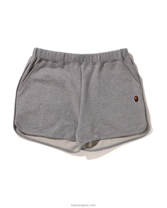shorts deportivos de un punto mujer gris 26D80894 A Bathing Ape