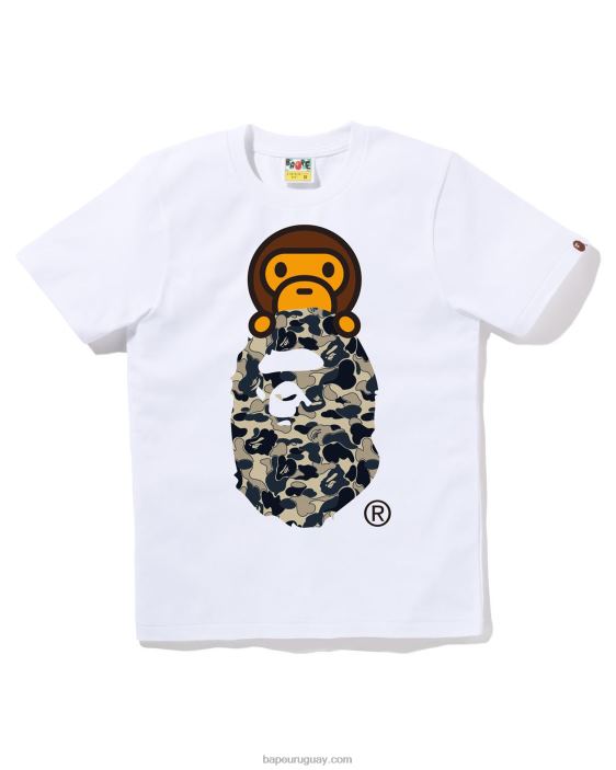 Cookie camo 2 milo en camiseta de cabeza mujer blanco 26D80807 A Bathing Ape