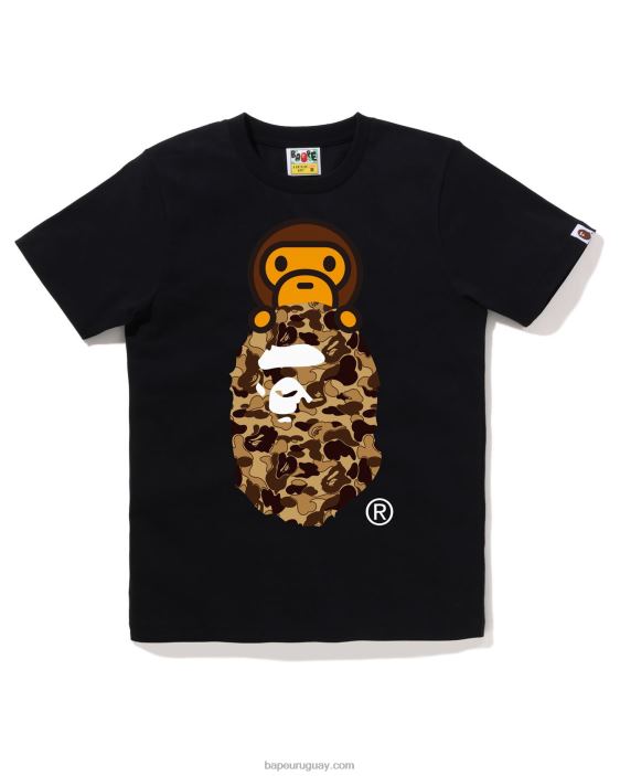 Cookie camo 2 milo en camiseta de cabeza mujer negro 26D80804 A Bathing Ape
