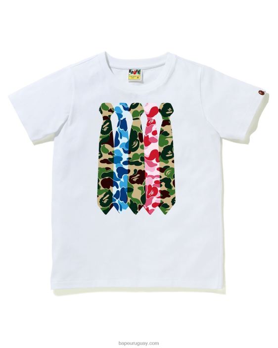 camiseta abc camo con lazo en el cuello mujer blanco 26D80888 A Bathing Ape