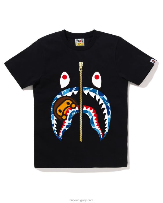 camiseta abc camo milo shark mujer negro 26D80778 A Bathing Ape