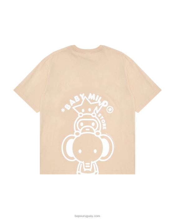 camiseta baby milo boxy fit mujer beige 26D80849 A Bathing Ape