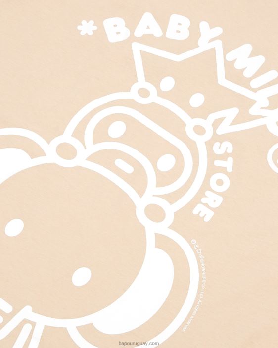 camiseta baby milo boxy fit mujer beige 26D80849 A Bathing Ape