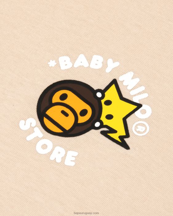 camiseta baby milo boxy fit mujer beige 26D80849 A Bathing Ape