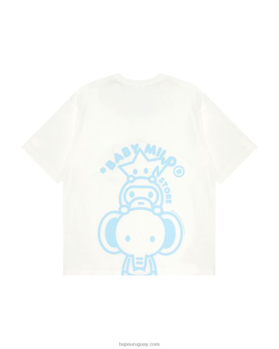 camiseta baby milo boxy fit mujer blanco 26D80850 A Bathing Ape