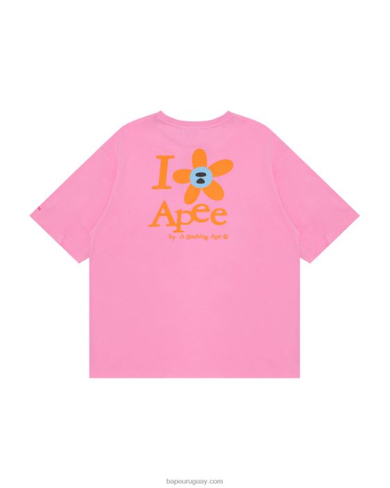 camiseta clásica mujer rosa 26D80957 A Bathing Ape