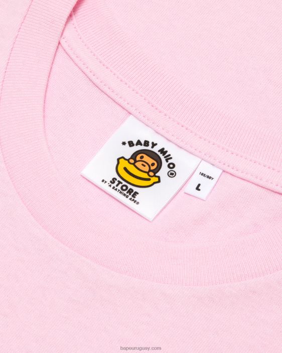 camiseta con estampado de bebé milo mujer rosa 26D80861 A Bathing Ape