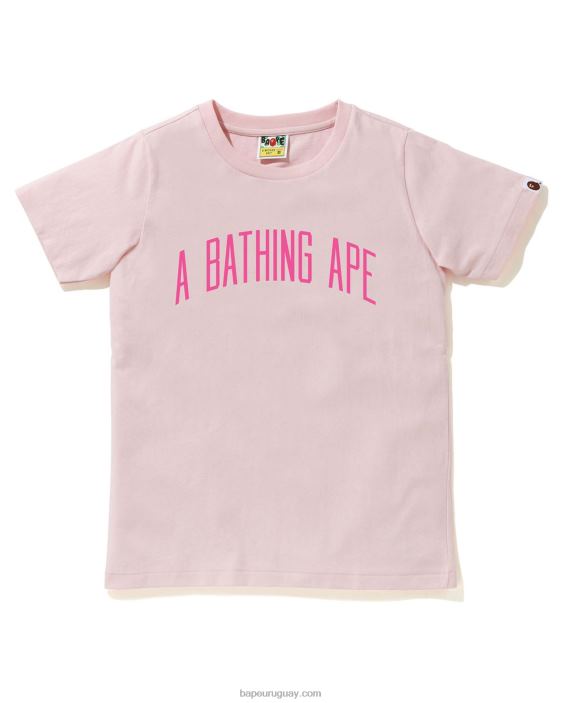 camiseta con letras mujer rosa 26D80891 A Bathing Ape