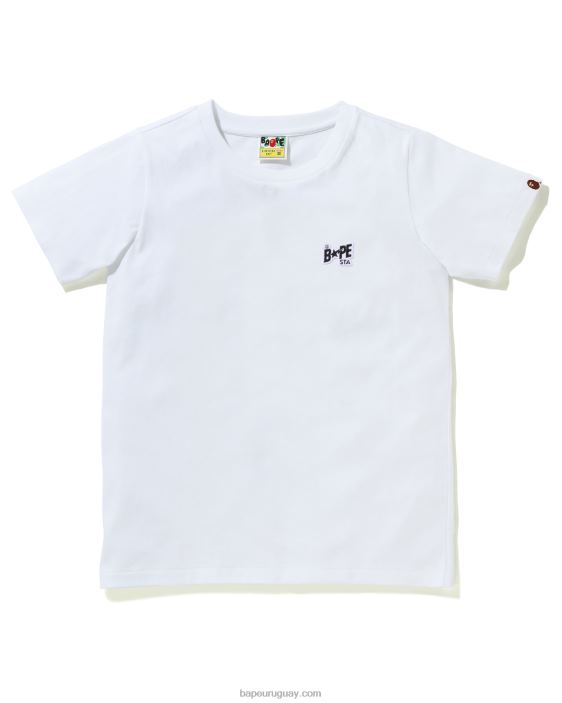 camiseta con logo de un punto mujer blanco 26D801004 A Bathing Ape