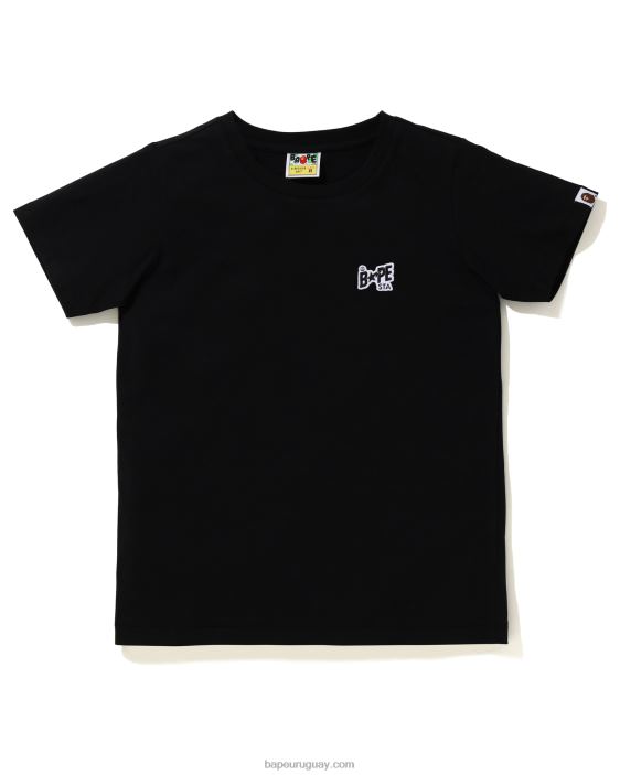 camiseta con logo de un punto mujer negro 26D801001 A Bathing Ape