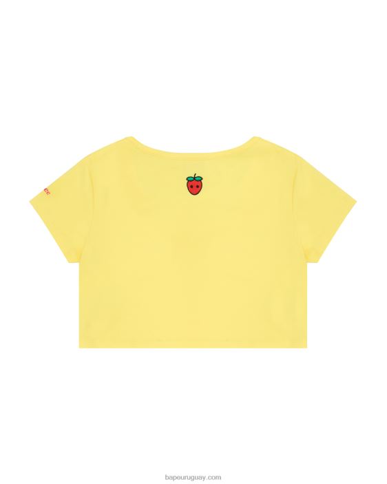 camiseta con logo y bayas mujer Limon amarillo 26D80940 A Bathing Ape