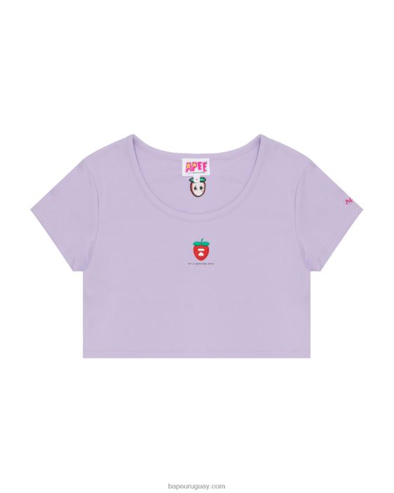 camiseta con logo y bayas mujer lila 26D80938 A Bathing Ape