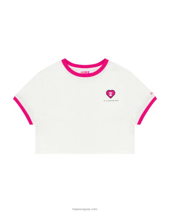 camiseta corta con corazón mujer pared blanca 26D80963 A Bathing Ape