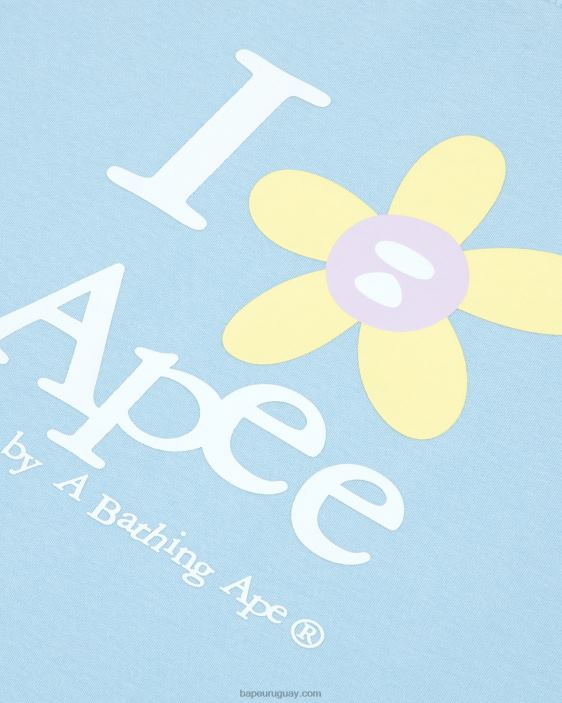camiseta corta con flores mujer cielo azul 26D80965 A Bathing Ape