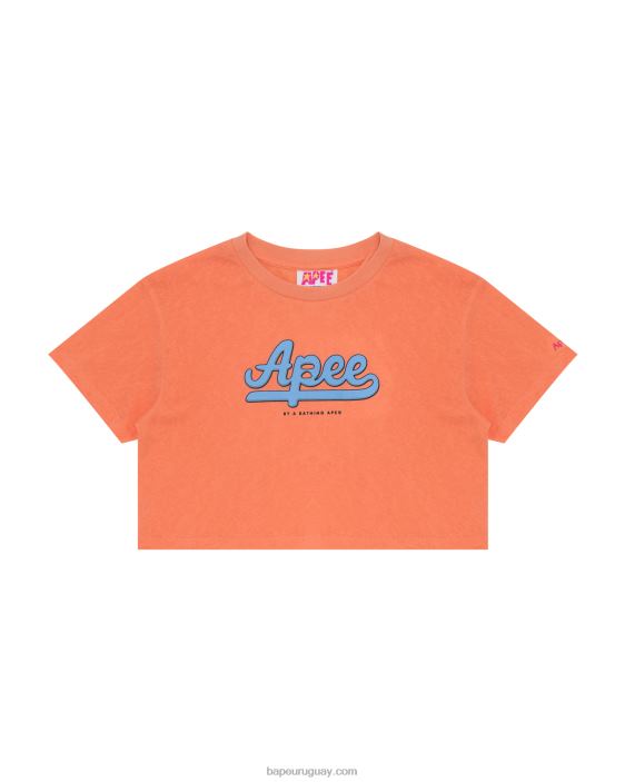 camiseta corta con gráfico mujer naranja 26D80953 A Bathing Ape