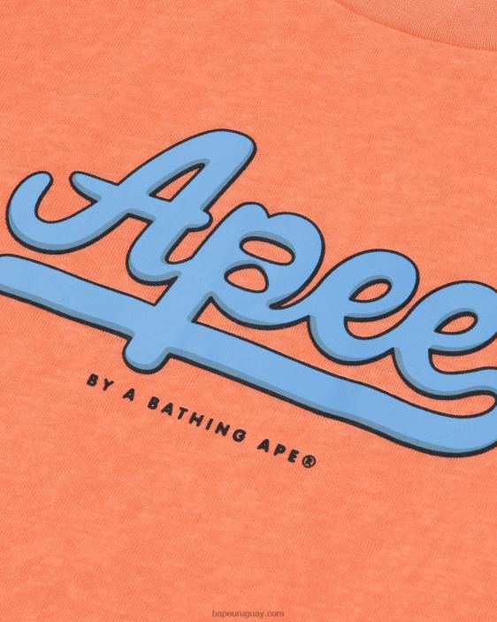 camiseta corta con gráfico mujer naranja 26D80953 A Bathing Ape