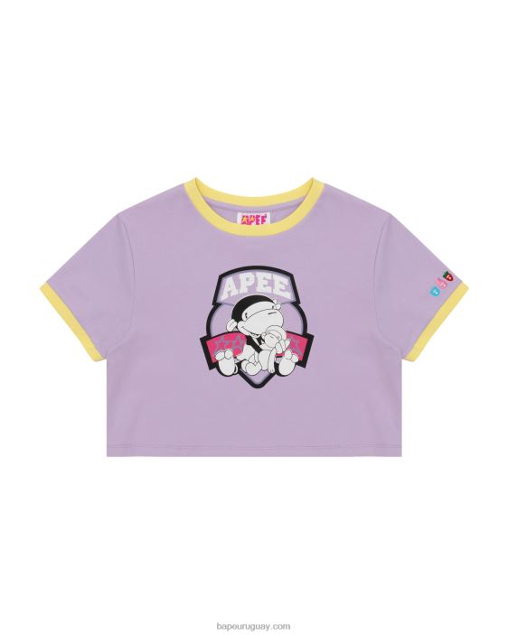 camiseta corta con gráfico mujer púrpura 26D801046 A Bathing Ape