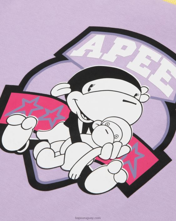 camiseta corta con gráfico mujer púrpura 26D801046 A Bathing Ape