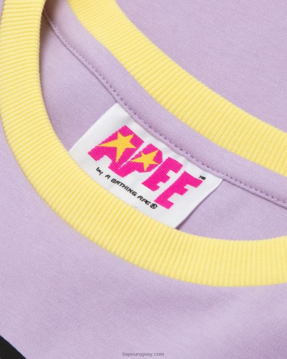 camiseta corta con gráfico mujer púrpura 26D801046 A Bathing Ape