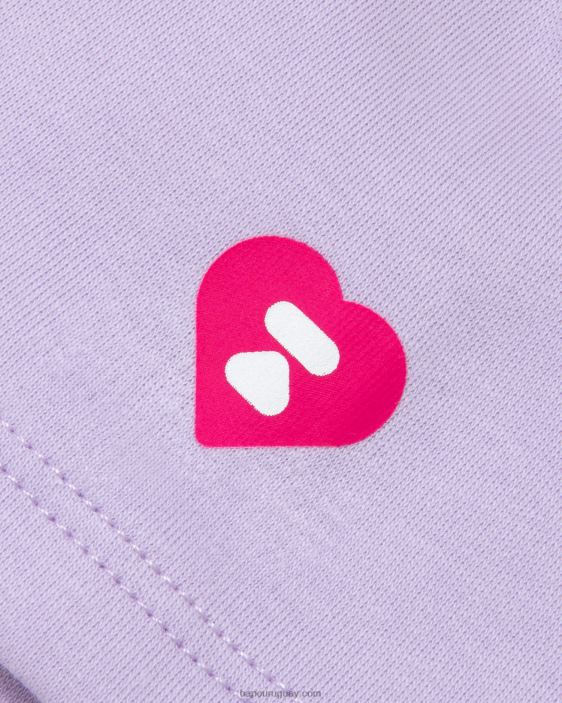 camiseta corta con logo doble mujer lila pastel 26D80955 A Bathing Ape