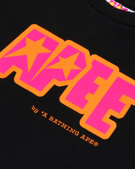 camiseta corta con logo doble mujer negro 26D80954 A Bathing Ape