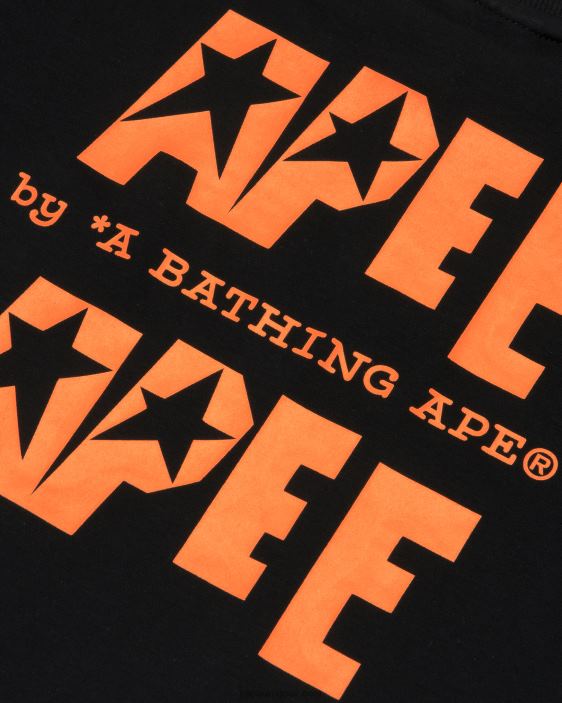 camiseta corta con logo doble mujer negro 26D80954 A Bathing Ape