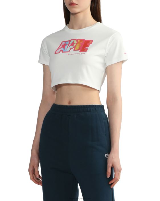 camiseta corta con logo estampado mujer blanco 26D80799 A Bathing Ape