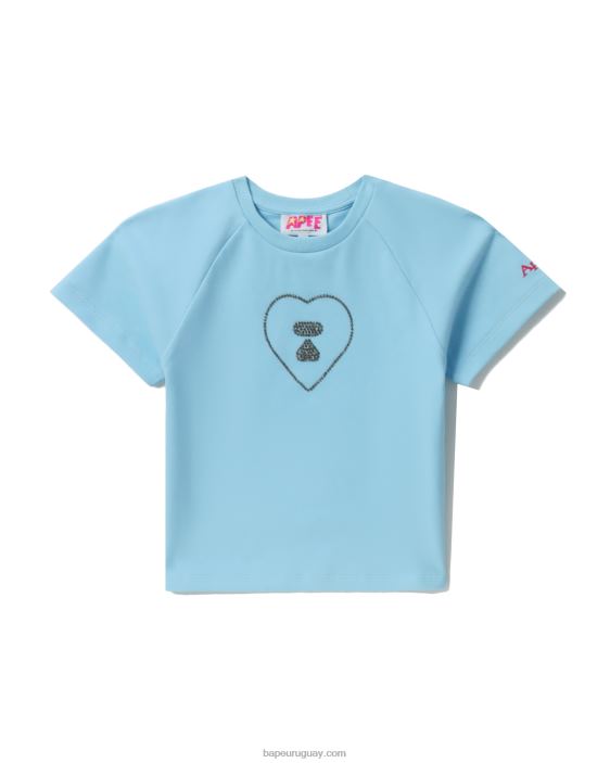 camiseta corta gráfica #2 mujer cielo azul 26D80813 A Bathing Ape