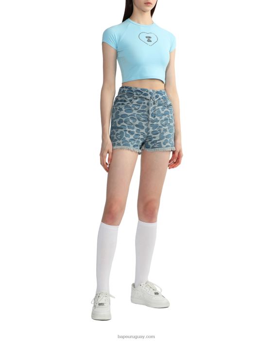 camiseta corta gráfica #2 mujer cielo azul 26D80813 A Bathing Ape