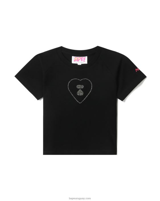 camiseta corta gráfica #2 mujer negro 26D80812 A Bathing Ape