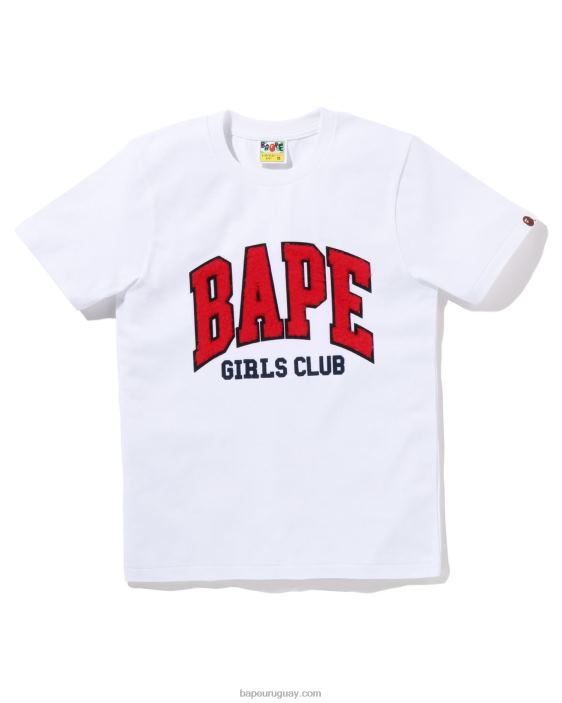 camiseta de boa polar para niñas mujer blanco 26D80882 A Bathing Ape