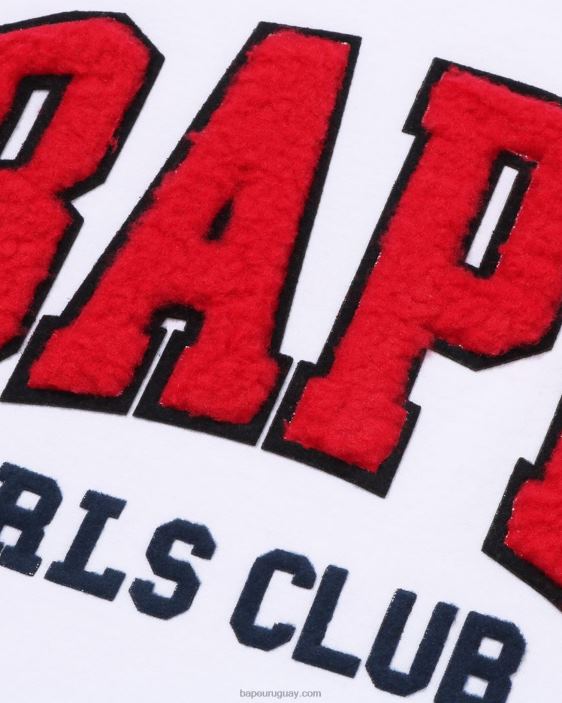 camiseta de boa polar para niñas mujer blanco 26D80882 A Bathing Ape