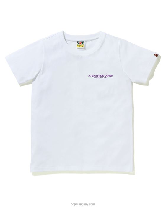 camiseta de camuflaje de línea mujer blanco 26D80926 A Bathing Ape