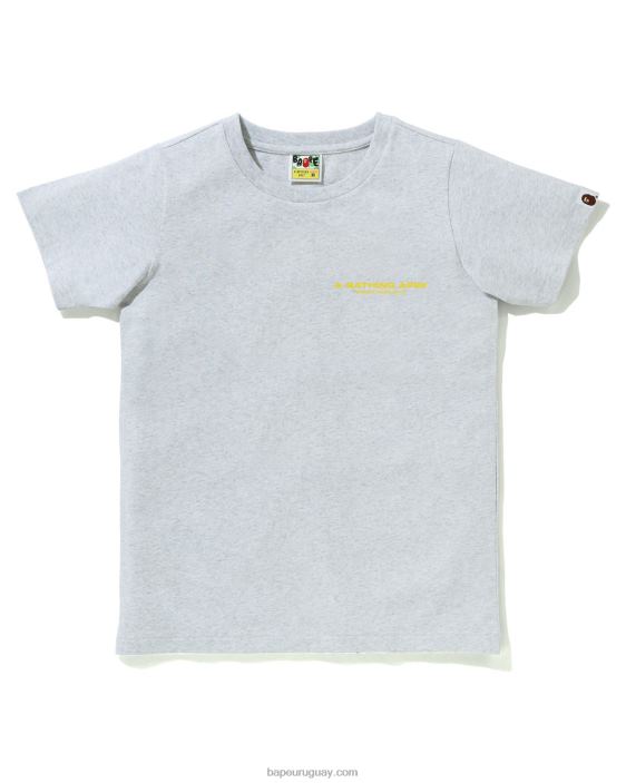 camiseta de camuflaje de línea mujer gris 26D80924 A Bathing Ape