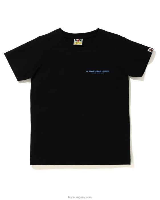 camiseta de camuflaje de línea mujer negro 26D80923 A Bathing Ape