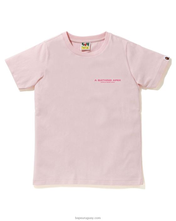 camiseta de camuflaje de línea mujer rosa 26D80925 A Bathing Ape