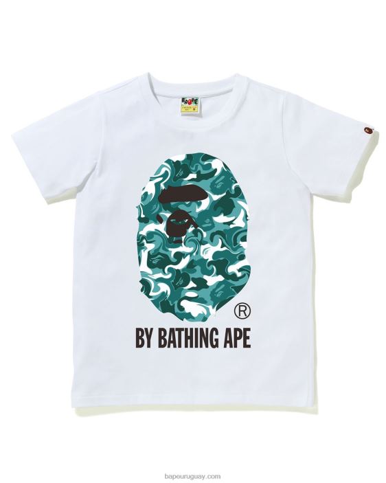 camiseta de camuflaje de mármol mujer blanco 26D801016 A Bathing Ape