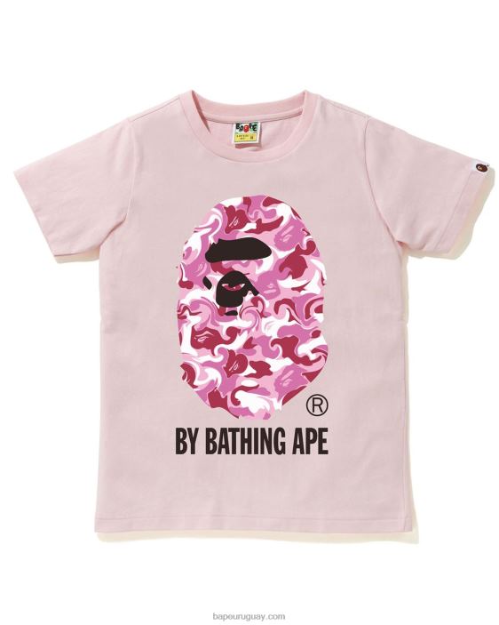 camiseta de camuflaje de mármol mujer rosa 26D801015 A Bathing Ape
