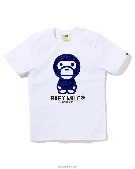 camiseta milo bebé con monograma del logo mujer blanco 26D80853 A Bathing Ape